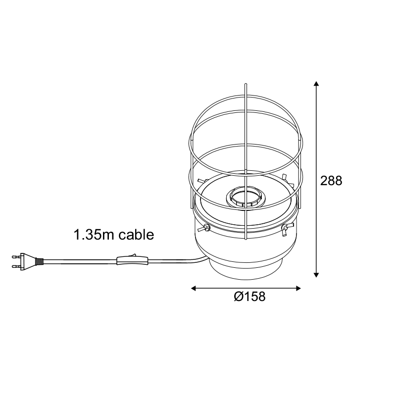 Πορτατίφ Aca Epoque Mk331T16Rb Cement Φωτιστικά Επιτραπέζια Spitishop