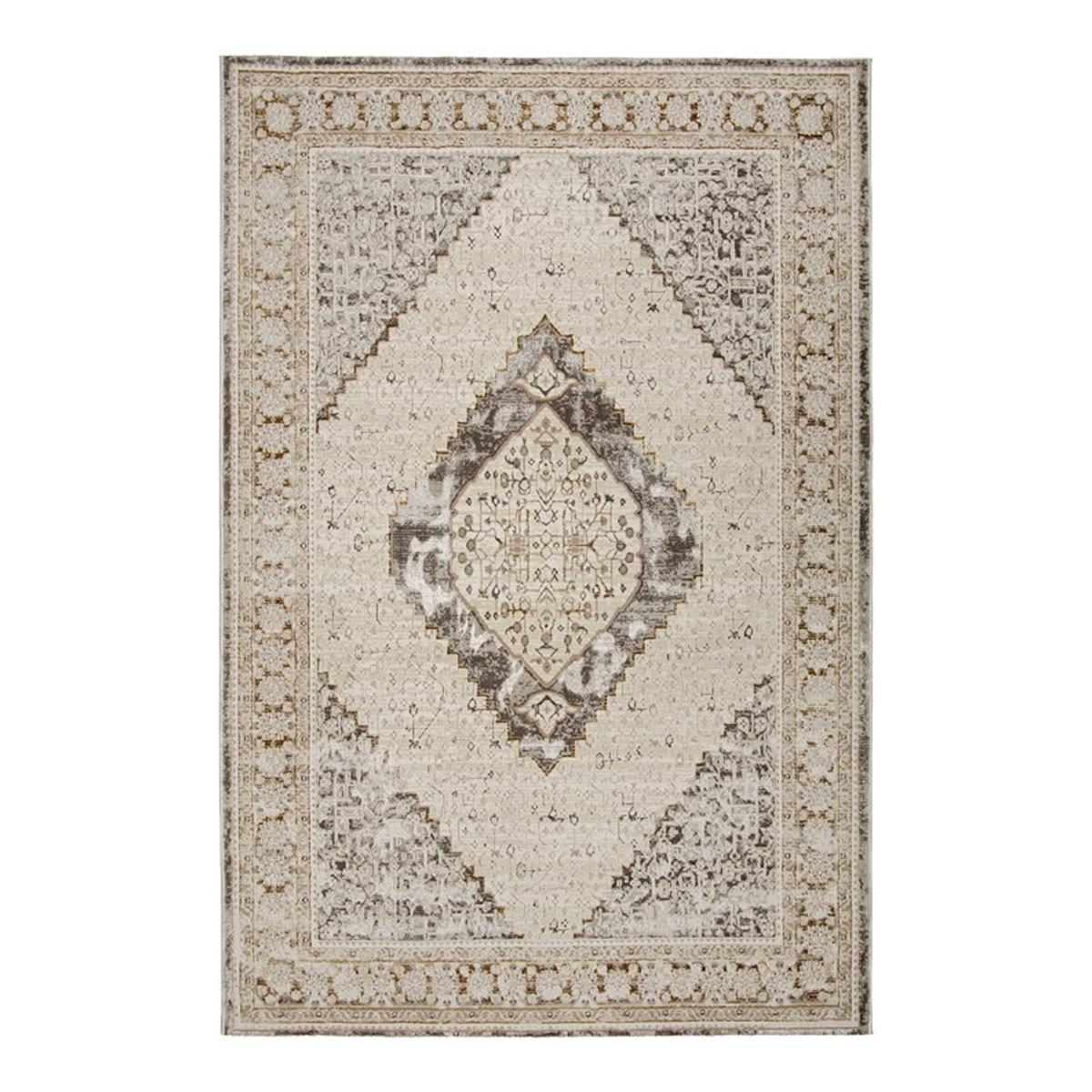 Χαλί Διαδρόμου (80x150) Βιοκαρπέτ Senbrun 9311A White/Gold