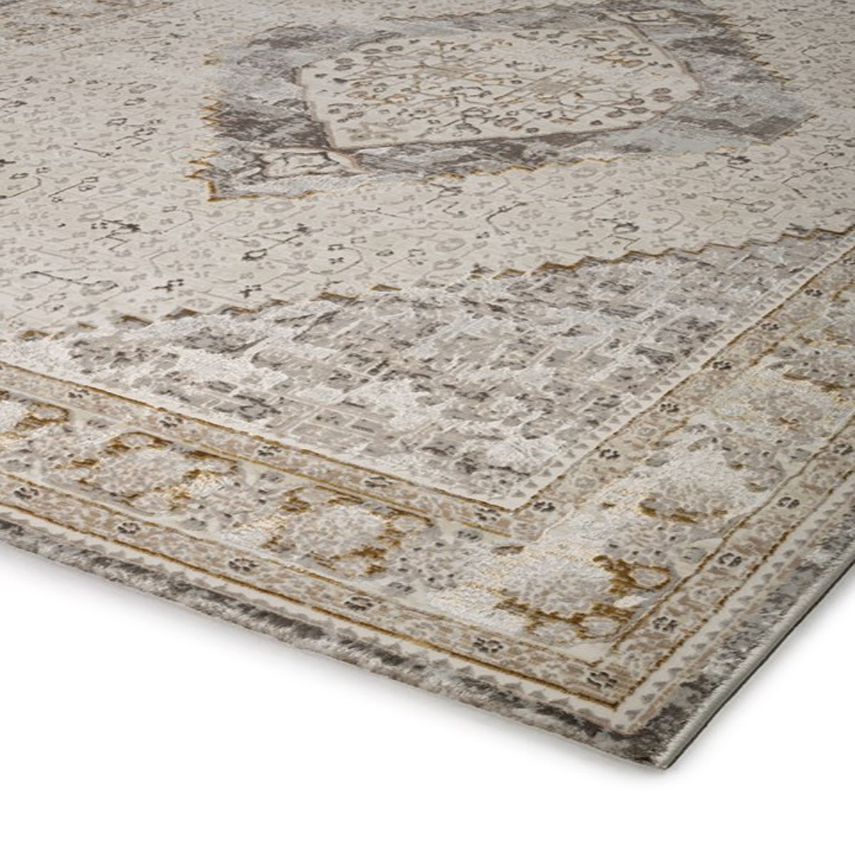 Χαλί Διαδρόμου (80x150) Βιοκαρπέτ Senbrun 9311A White/Gold