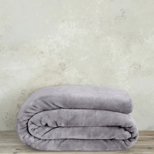 Κουβέρτα Βελουτέ King Size (240x260) Nima Bed Linen Coperta Smoky Lilac