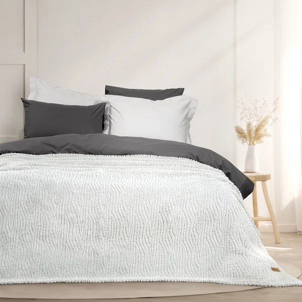 Κουβέρτα Fleece Υπέρδιπλη (220x240) Nima Serenus Grey