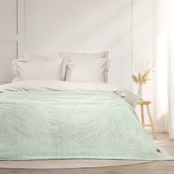 Κουβέρτα Fleece Μονή (160x220) Nima Serenus Mint