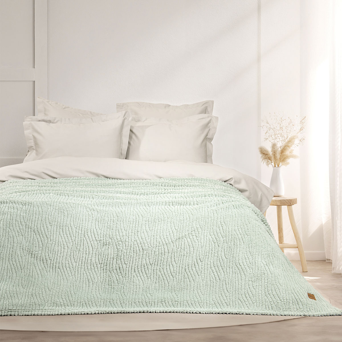 Κουβέρτα Fleece Υπέρδιπλη (220x240) Nima Serenus Mint