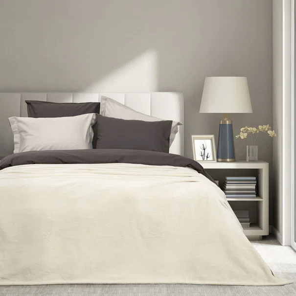 Κουβέρτα Fleece Υπέρδιπλη (220x240) Nima Alpa L.Beige