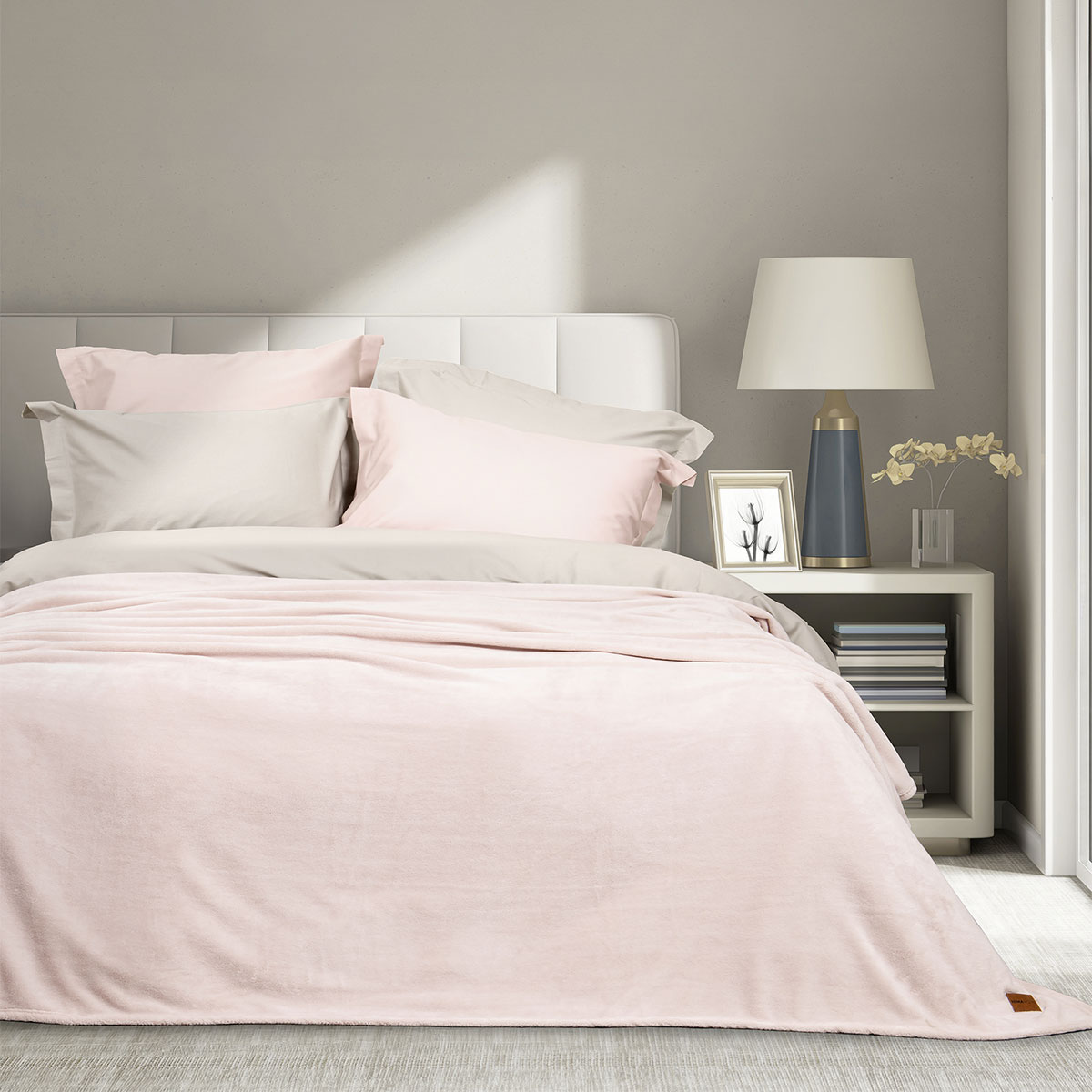Κουβέρτα Fleece Μονή (160x220) Nima Alpa L.Pink