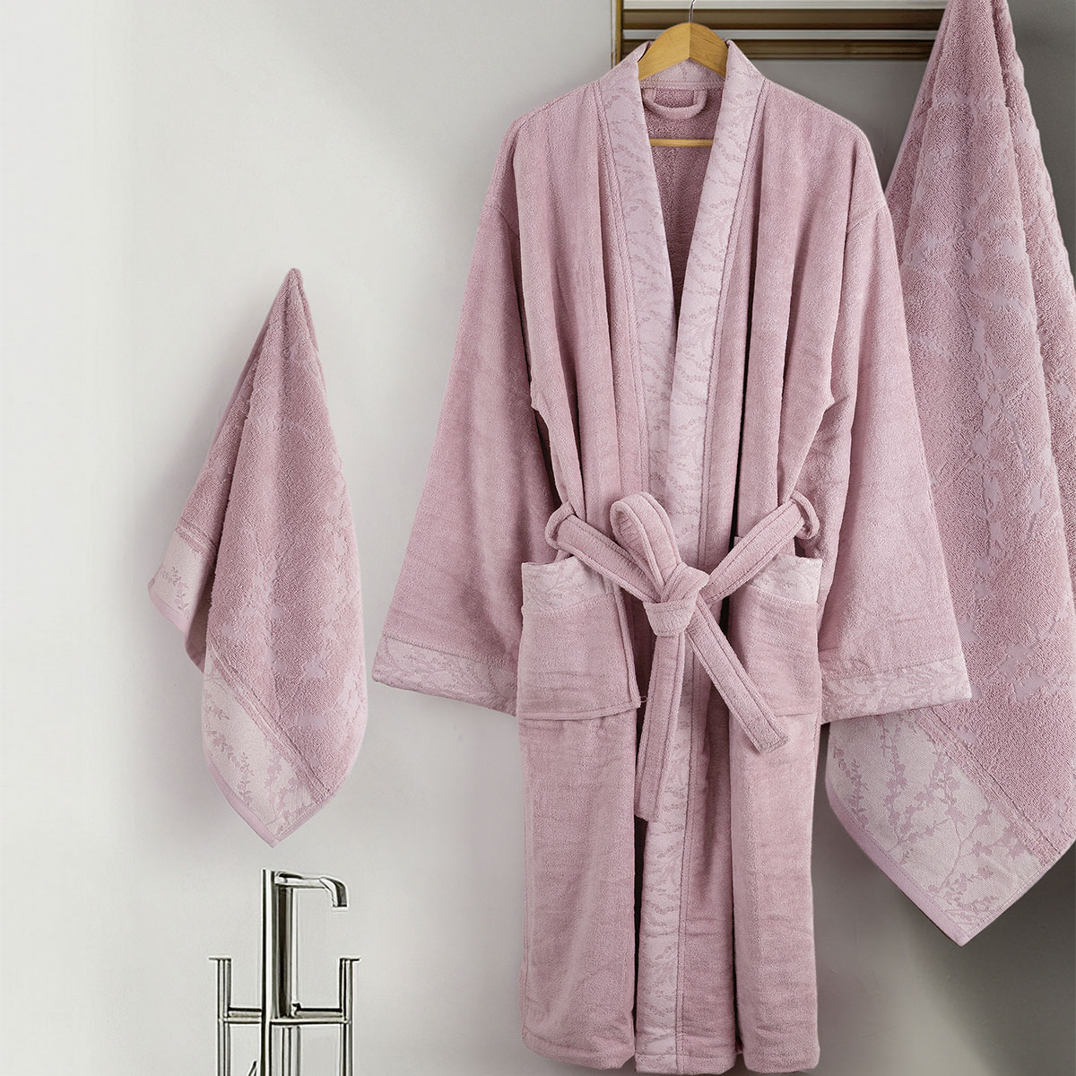 Μπουρνούζι Nima Inverno Pink