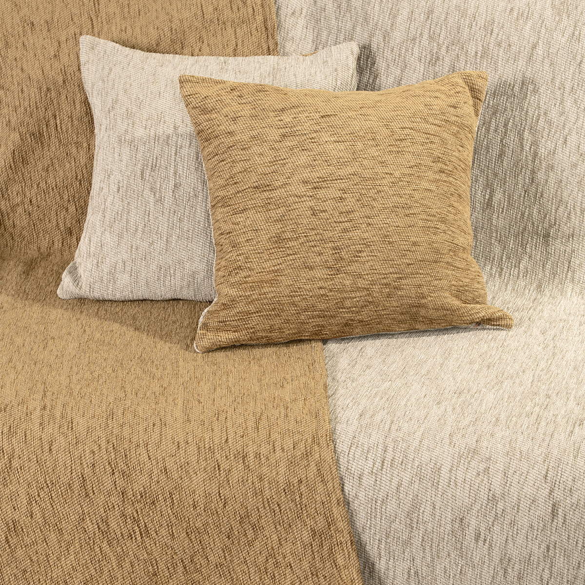 Ριχτάρι Καναπέ Διθέσιου 2 Όψεων (180X240) Nima Caldo Beige-Gold Λευκά Είδη Σαλονιού Ριχτάρια Spitishop