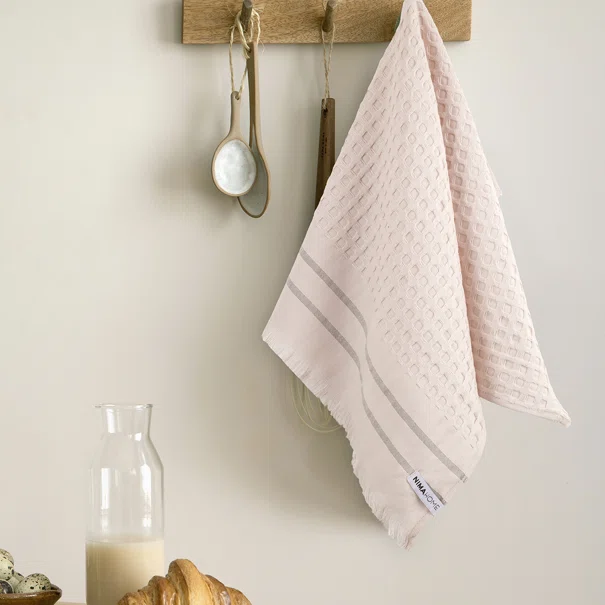 Ποτηρόπανο Πικέ (40x60) Nima Honeycomb Pink
