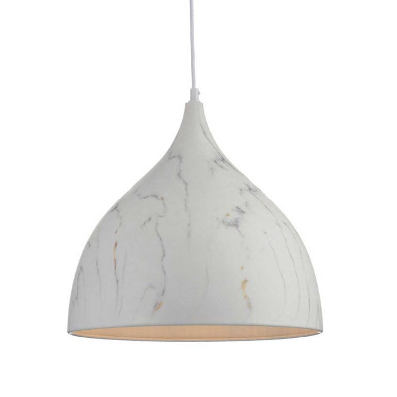Φωτιστικό Οροφής Μονόφωτο Aca Roxanne KS174335MR White Marble