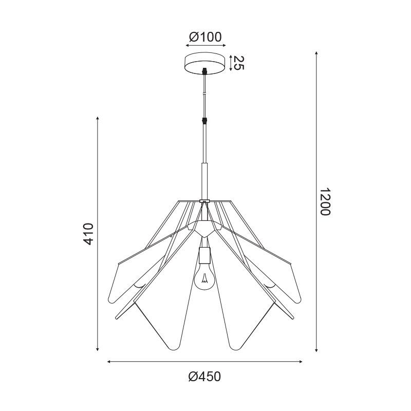 Φωτιστικό Οροφής Μονόφωτο Aca Origami Ef39P145Wh Black Sanblast Φωτιστικά Κρεμαστά Spitishop