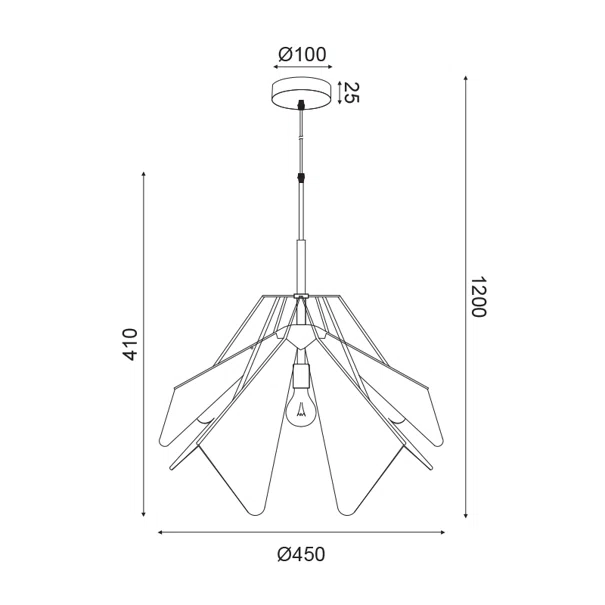 Φωτιστικό Οροφής Μονόφωτο Aca Origami EF39P145WH Black/Sanblast