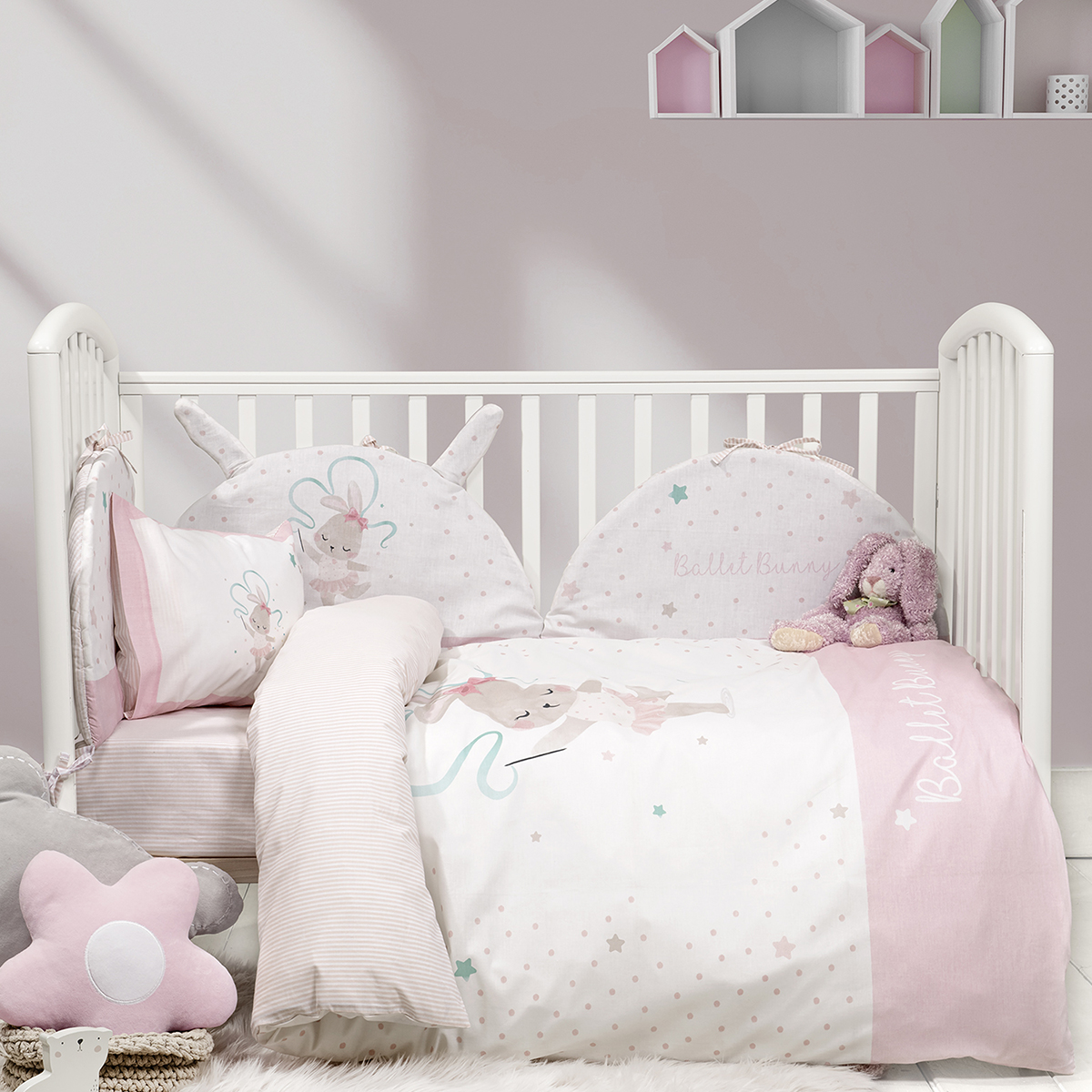 Κουβερλί Κούνιας (100x140) 2 Όψεων Nima Baby Ballet Bunny