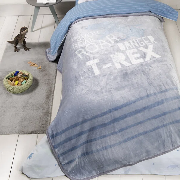 Κουβέρτα Βελουτέ Μονή (160x220) Nima Kids Roar