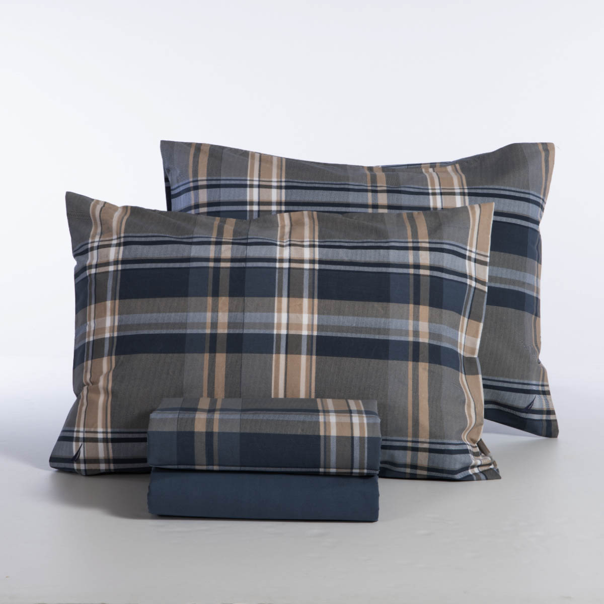 Σεντόνια Διπλά (Σετ) Nautica By Nef-Nef Homeware Nau Surface Denim Λευκά Είδη Κρεβατοκάμαρας Σετ Spitishop