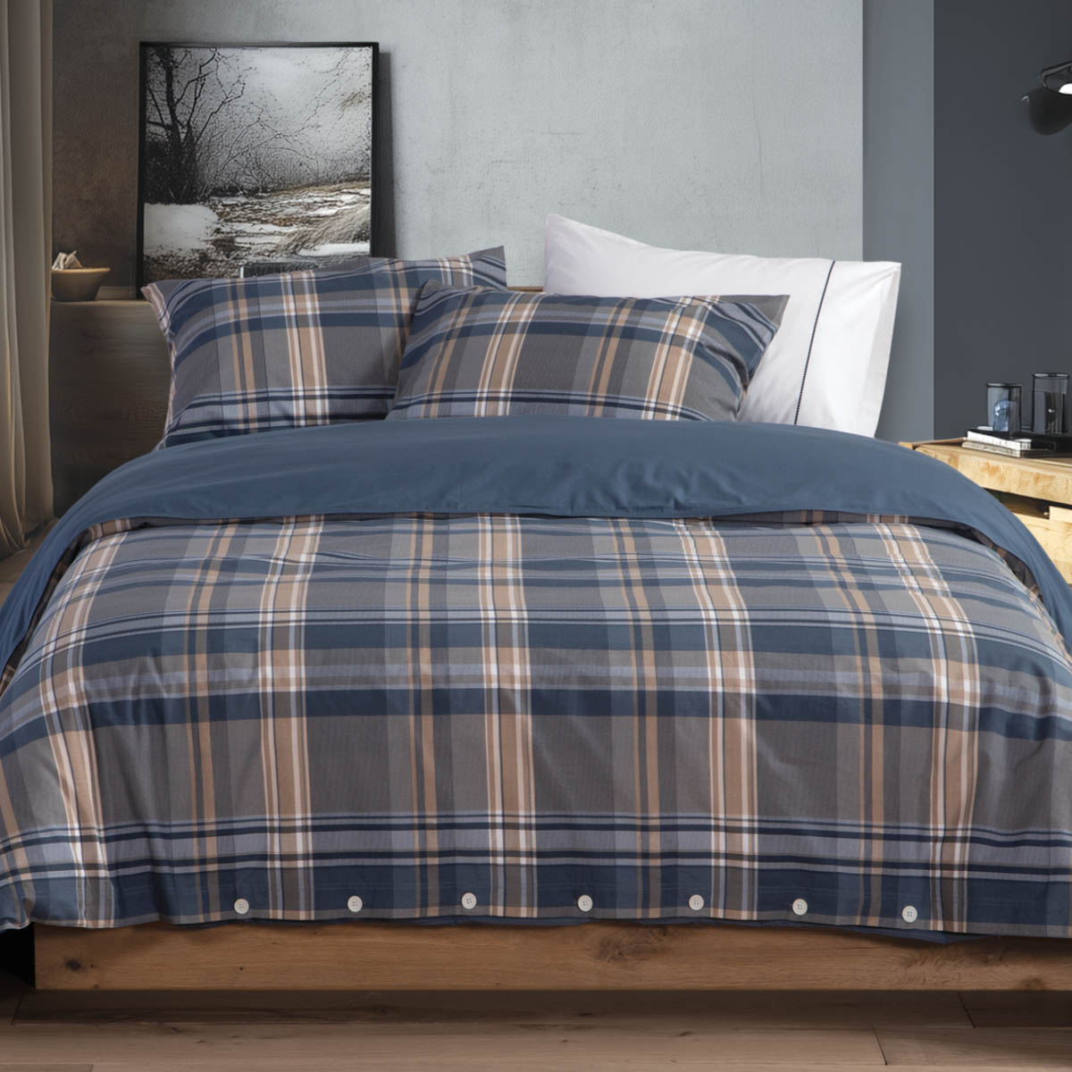 Σεντόνια King Size (Σετ) Nautica By Nef-Nef Homeware Nau Surface Denim