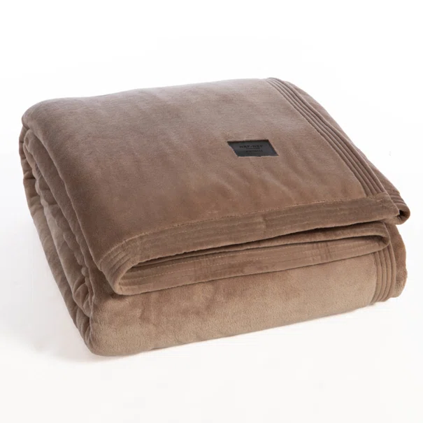 Κουβέρτα Βελουτέ Υπέρδιπλη (230x240) Nef-Nef Homeware Elements Velosso Mocca