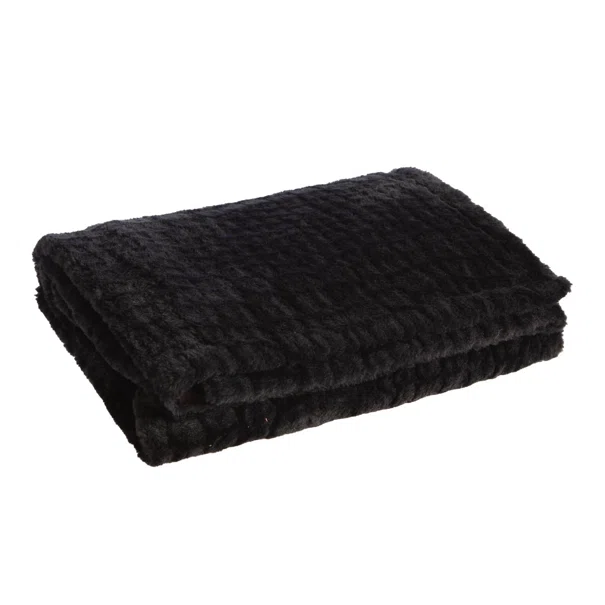 Γούνινη Κουβέρτα Καναπέ (130x180) Nef-Nef Homeware Mentor Black