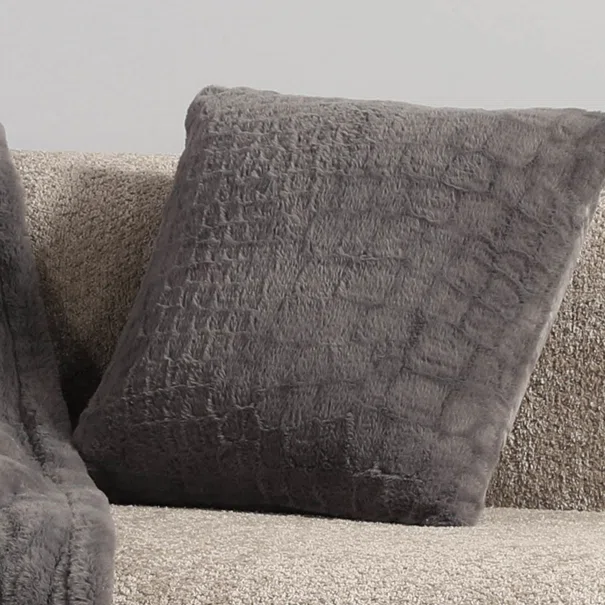 Διακοσμητικό Μαξιλάρι Γούνινο (45x45) Nef-Nef Homeware Mentor Grey