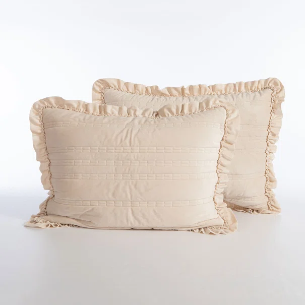 Ζεύγος Μαξιλαροθήκες (52x72) Nef-Nef Homeware Elements Sirion Ecru