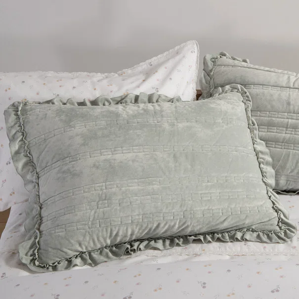 Ζεύγος Μαξιλαροθήκες (52x72) Nef-Nef Homeware Elements Sirion Mint Grey