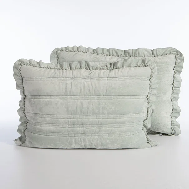 Ζεύγος Μαξιλαροθήκες (52x72) Nef-Nef Homeware Elements Sirion Mint Grey