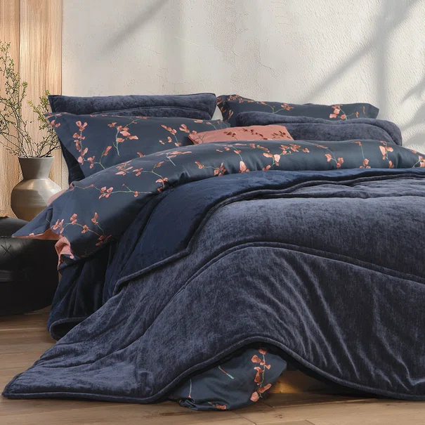 Κουβερτοπάπλωμα Υπέρδιπλο (240x220) Nef-Nef Homeware Premium Vania Blue/Black