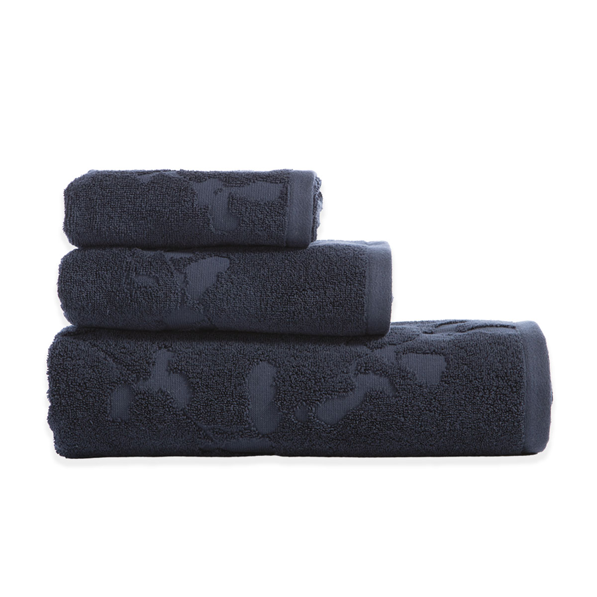 Πετσέτα Προσώπου (50X90) Nef-Nef Homeware Premium Vania Blue Black 550Gsm Λευκά Είδη Μπάνιου Πετσέτες Spitishop