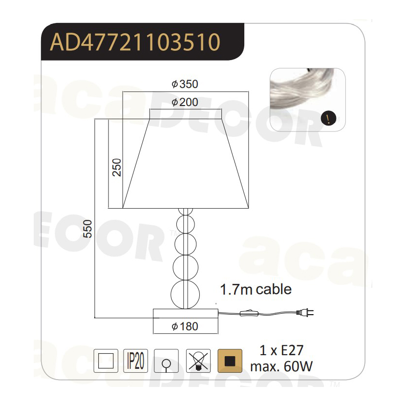 Πορτατίφ Aca Olivia Ad477211 White Φωτιστικά Επιτραπέζια Spitishop