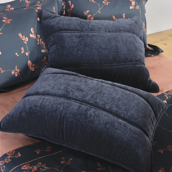 Ζεύγος Μαξιλαροθήκες (52x72) Nef-Nef Homeware Premium Vania Blue/Black