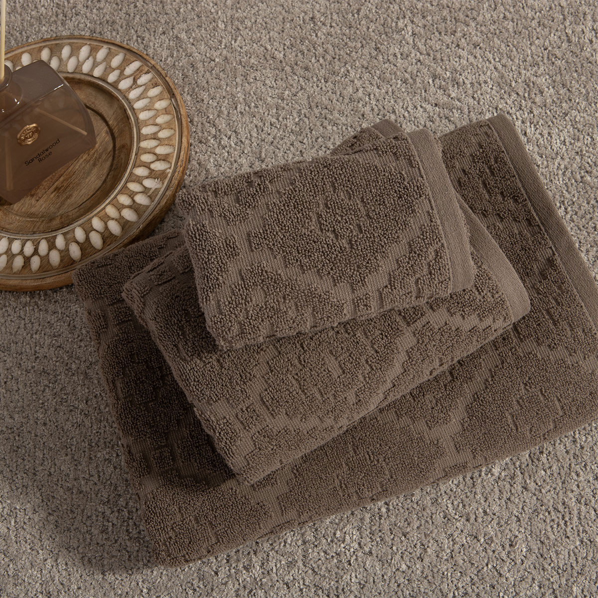 Πετσέτα Προσώπου (50x90) Nef-Nef Homeware Premium Romian Mocca 550gsm