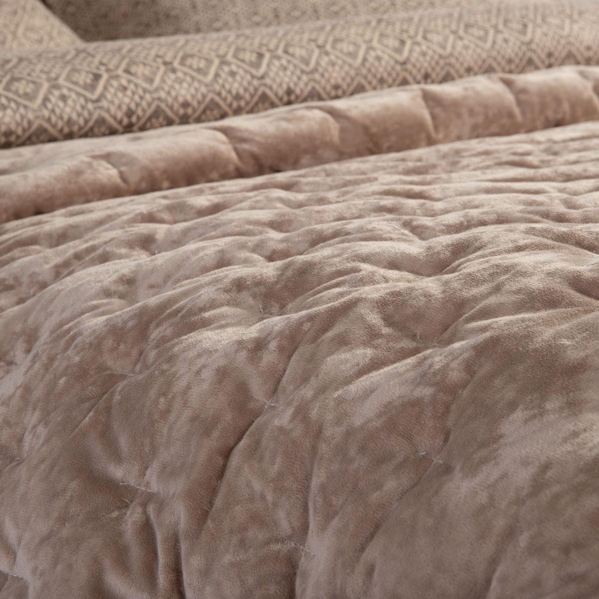 Λεπτό Πάπλωμα Βελουτέ Υπέρδιπλο (230X240) Nef-Nef Homeware Premium Priver Beige Λευκά Είδη Κρεβατοκάμαρας Παπλώματα με Σχέδιο Υπέρδιπλα Διπλά 