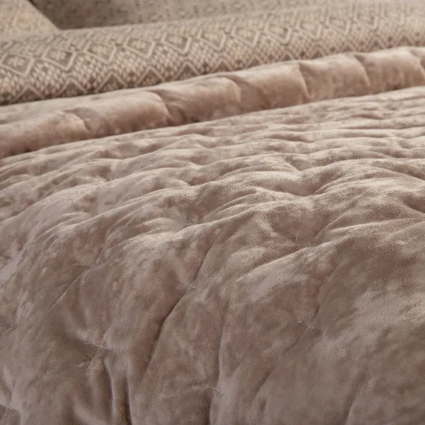 Λεπτό Πάπλωμα Βελουτέ Υπέρδιπλο (230x240) Nef-Nef Homeware Premium Priver Beige