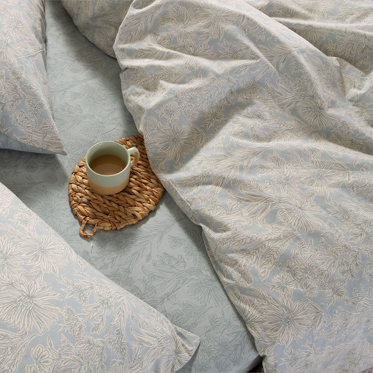 Σεντόνια Υπέρδιπλα (Σετ) Nef-Nef Homeware Smart Lucil Blue Λευκά Είδη Κρεβατοκάμαρας Σετ Nef - Spitishop