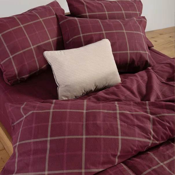 Φανελένια Σεντόνια Μονά (Σετ) Nef-Nef Homeware Flannel Naiberg Bordo