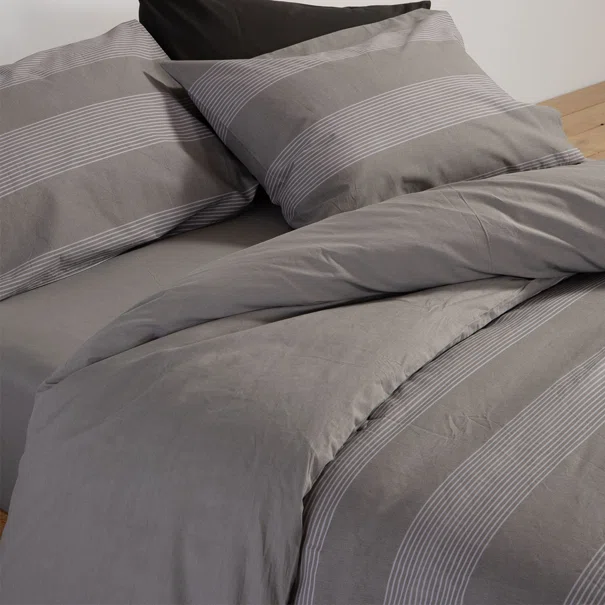 Σεντόνια King Size (Σετ) Nef-Nef Homeware Casual Stripe D.Grey