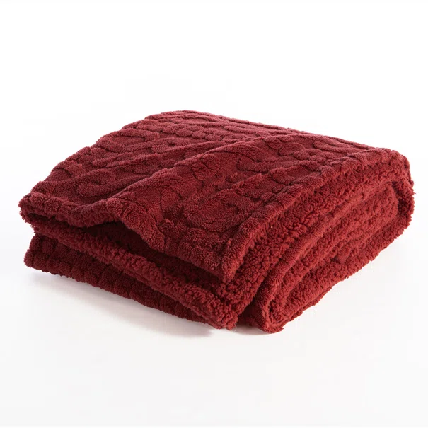 Κουβέρτα Καναπέ Fleece (130x180) Nef-Nef Homeware Germain Bordo