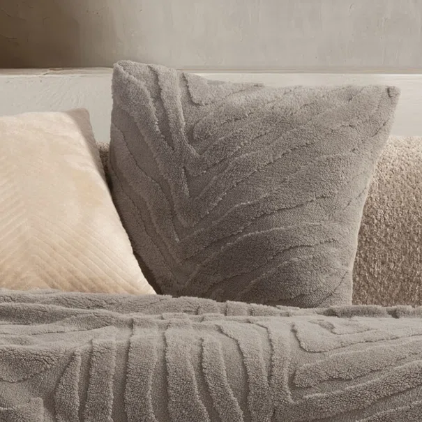Διακοσμητικό Μαξιλάρι Fleece (45x45) Nef-Nef Homeware Berien Grey