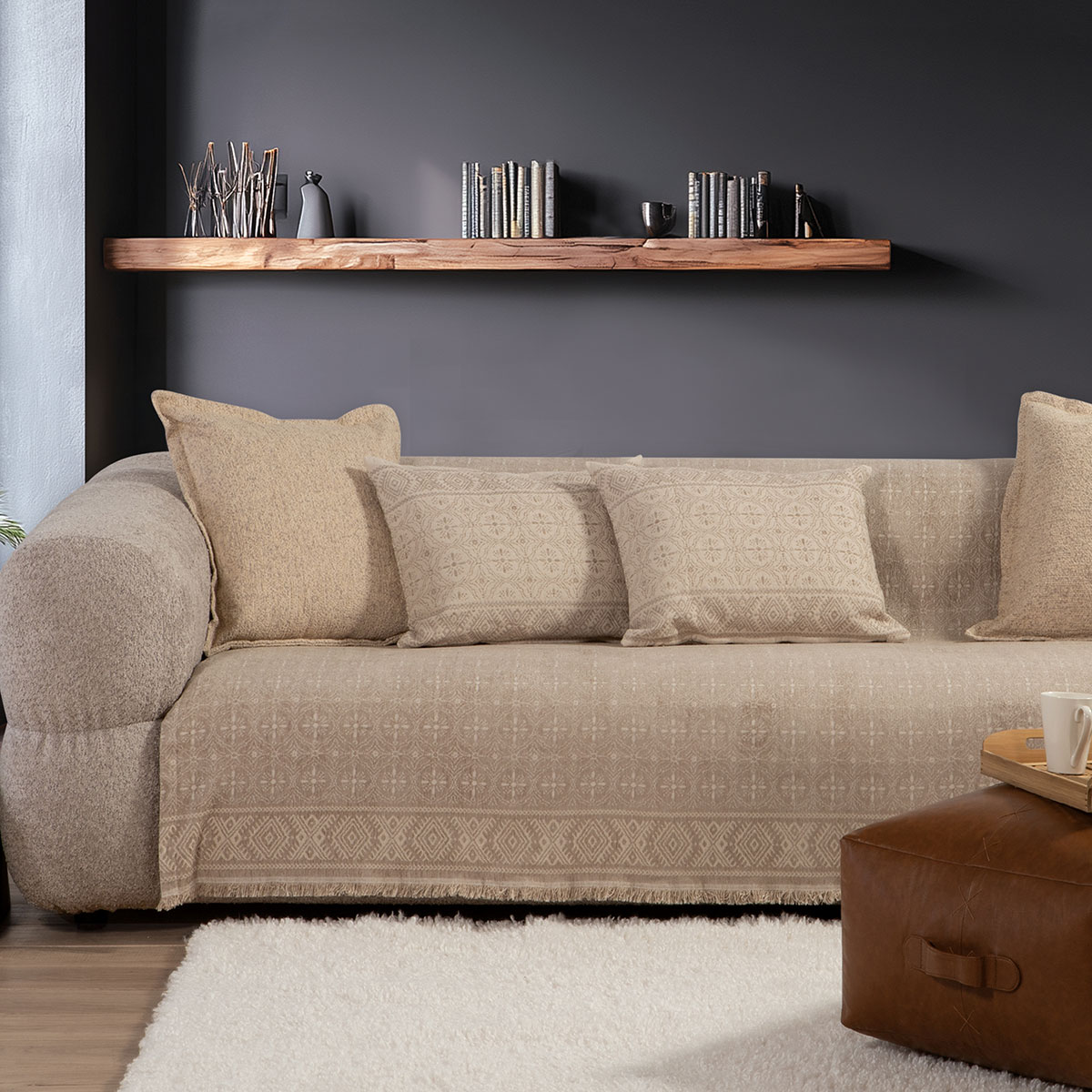 Ριχτάρι Πολυθρόνας (170x180) Nef-Nef Homeware Jeneria Beige