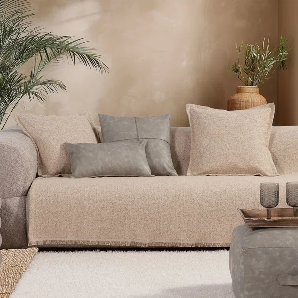 Ριχτάρι Καναπέ Τριθέσιου (170x300) Nef-Nef Homeware Alamo 25 Ecru