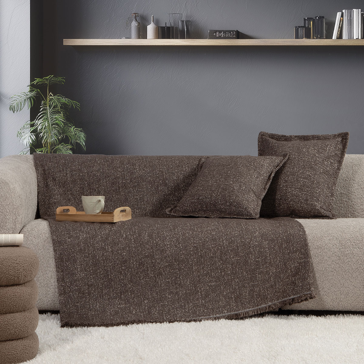 Ριχτάρι Πολυθρόνας (170x180) Nef-Nef Homeware Alamo 25 Brown