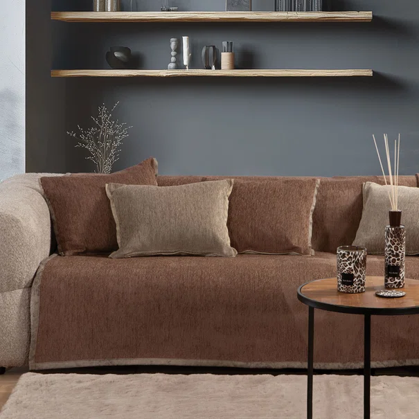 Ριχτάρι Πολυθρόνας 2 Όψεων (180x180) Nef-Nef Homeware Tanger Brown/Ecru