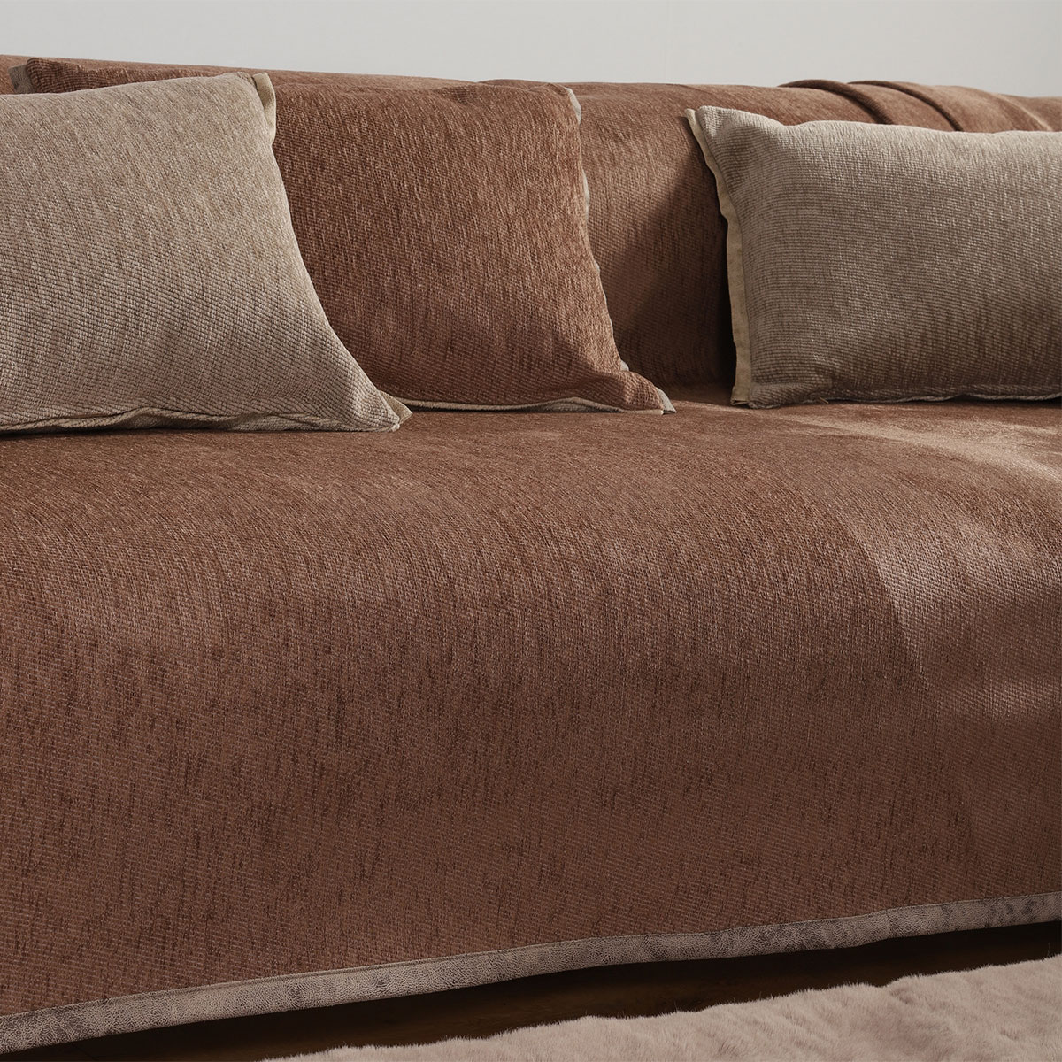 Ριχτάρι Καναπέ Τετραθέσιου 2 Όψεων (180x350) Nef-Nef Homeware Tanger Brown/Ecru
