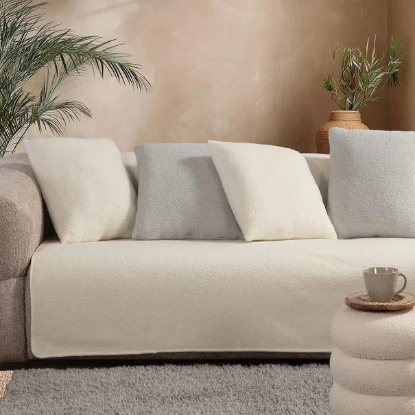 Ριχτάρι Καναπέ Διθέσιου Μπουκλέ (180x250) Nef-Nef Homeware Breda Ecru