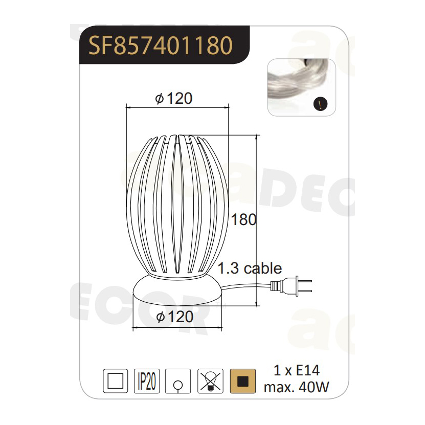 Πορτατίφ Aca Homo Sf8574 Clear Φωτιστικά Επιτραπέζια Spitishop