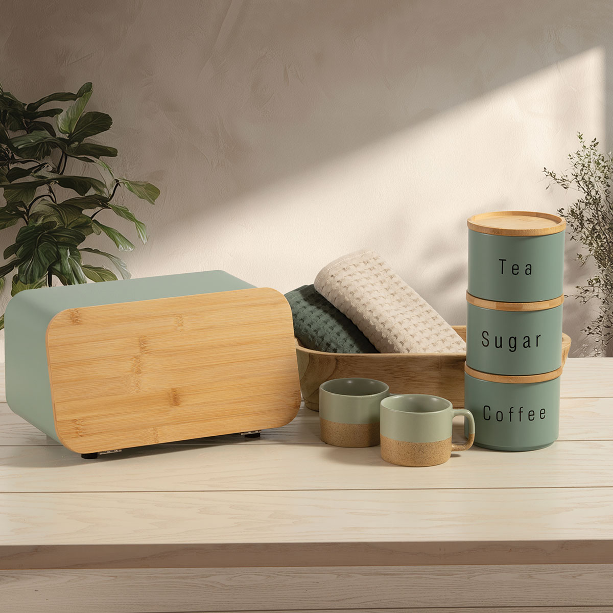 Ψωμιέρα (34 5X19X17) Nef-Nef Homeware Green Οργάνωση & Αποθήκευση Κουζίνας Ψωμιέρες Spitishop