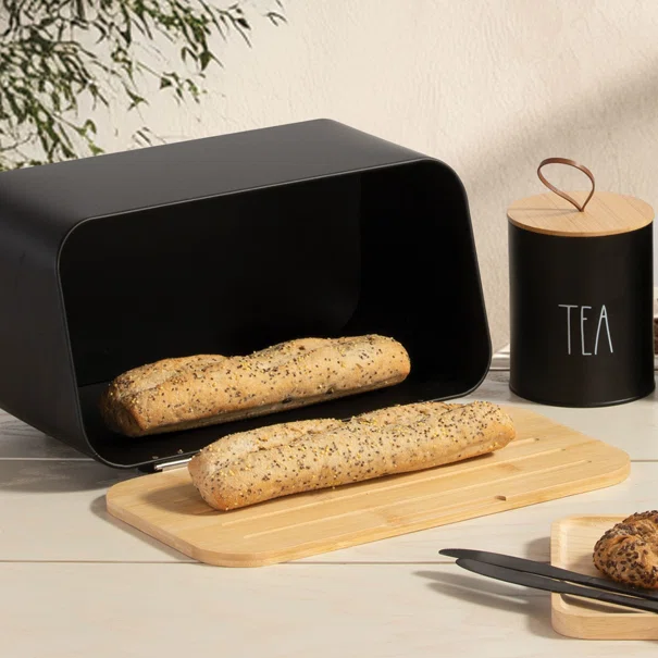 Ψωμιέρα (34.5x19x17) Nef-Nef Homeware Black