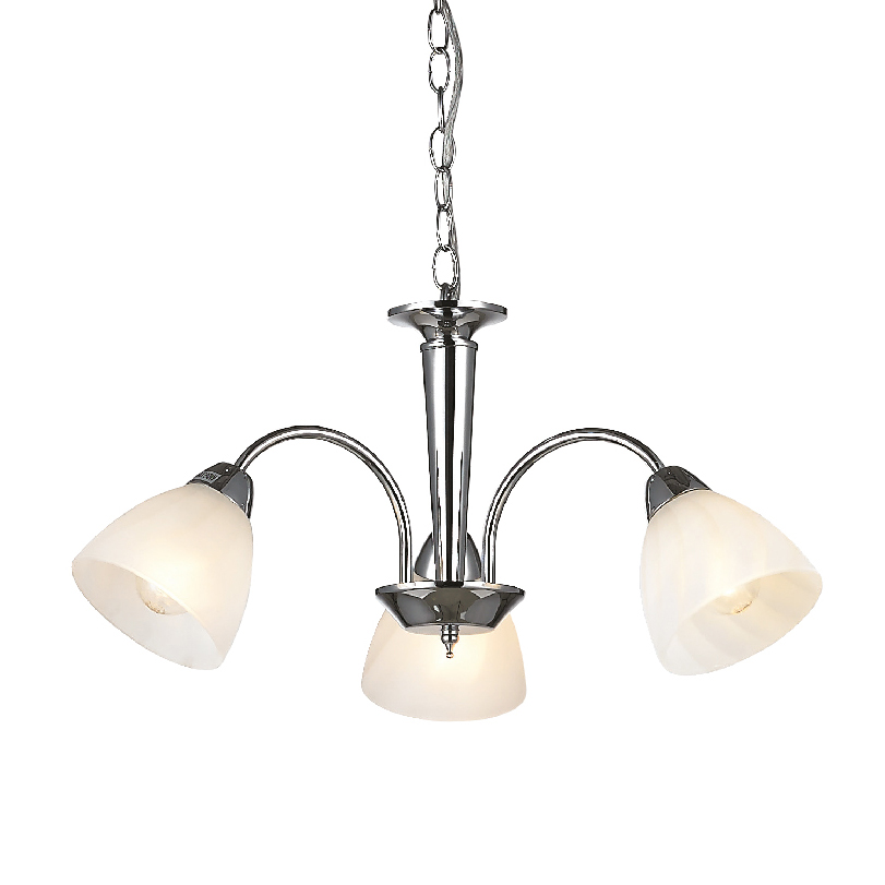 Φωτιστικό Οροφής Τρίφωτο Aca Byron DLX7393 Chrome/White