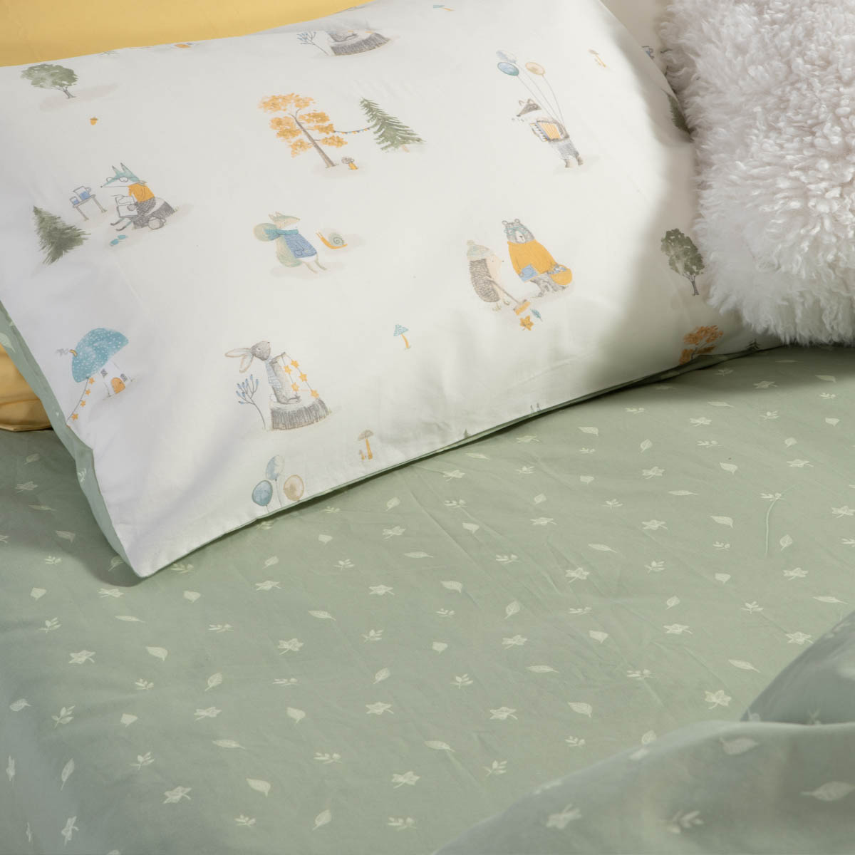 Παπλωματοθήκη Μονή (Σετ 160x240) 2 Όψεων Nef-Nef Homeware Junior Woodland Party