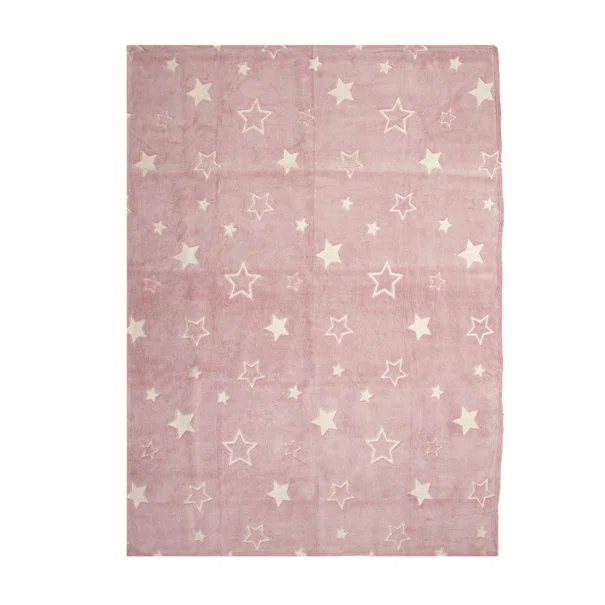 Φωσφοριζέ Κουβέρτα Fleece Μονή (160x220) Nef-Nef Homeware Junior Starlight Pink