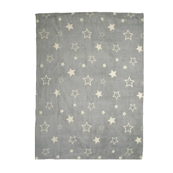 Φωσφοριζέ Κουβέρτα Fleece Μονή (160x220) Nef-Nef Homeware Junior Starlight Grey